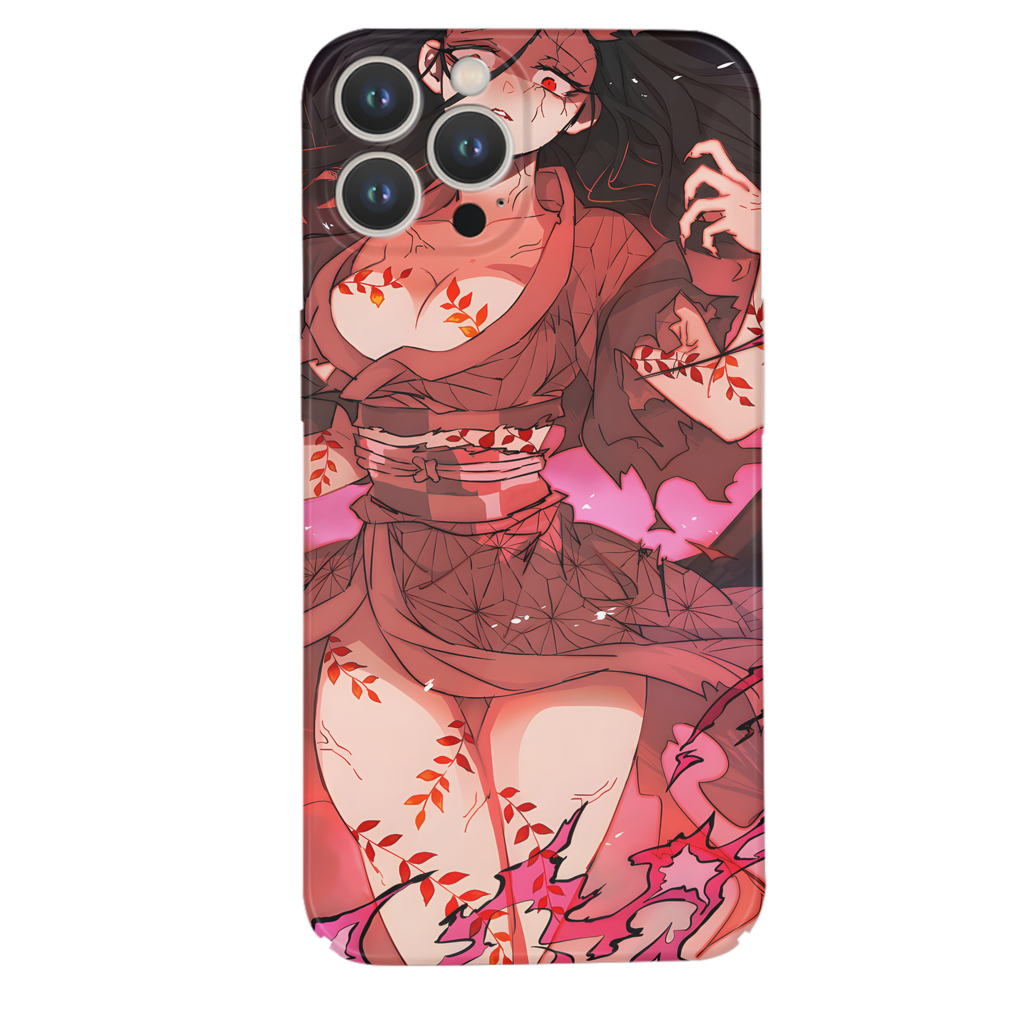 （画像用） 鬼滅の刃（きめつのやいば）竈門 禰󠄀豆子／かまど ねずこ Kamado Nezuko 【iPhone 14シリーズ対応】ハードケース